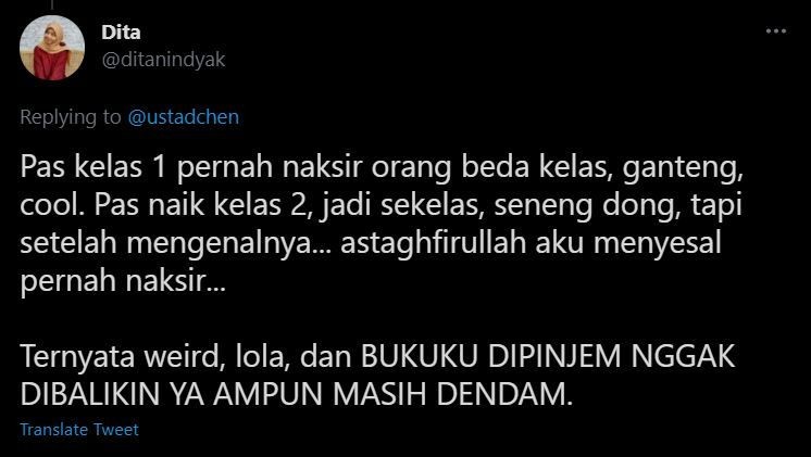 Curhatan Warganet perihal Cinta Monyet waktu zaman sma yang bikin ngakak